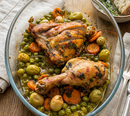 🍗 Poulet au four à la tchermila avec pommes de terre (pour 2 personnes)