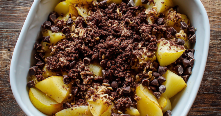 Crumble Poires Chocolat Gourmand : un délice irrésistible