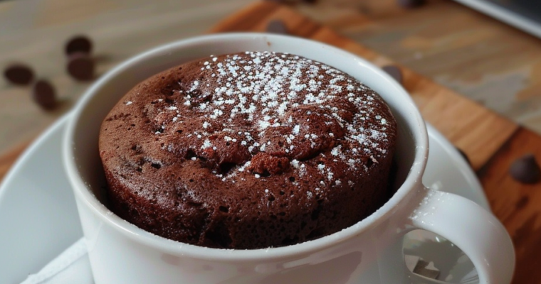 Mug Cake Chocolat Fondant en 2 Minutes : Délice Irrésistible