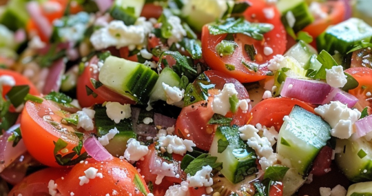 Salade Tomate Concombre Feta