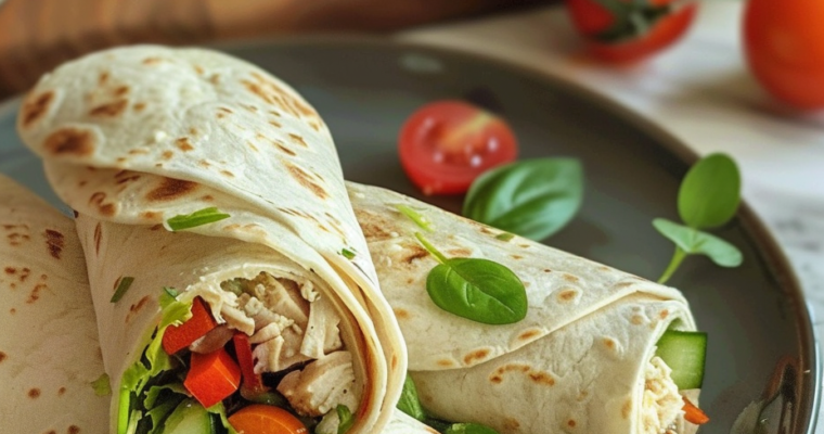 Wrap Poulet Crudités Sauce Yaourt : Délicieux et Frais