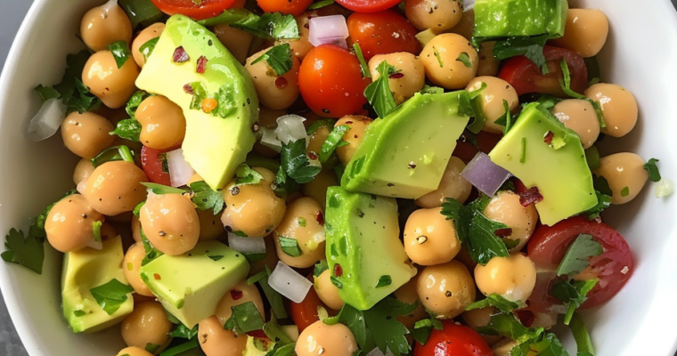 Salade Avocat Pois Chiches Citronnée: Fraîcheur Irrésistible