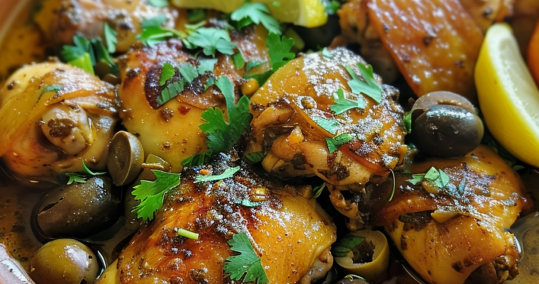 Tajine de Poulet aux Olives et Citron Confit : Un Voyage Gourmand