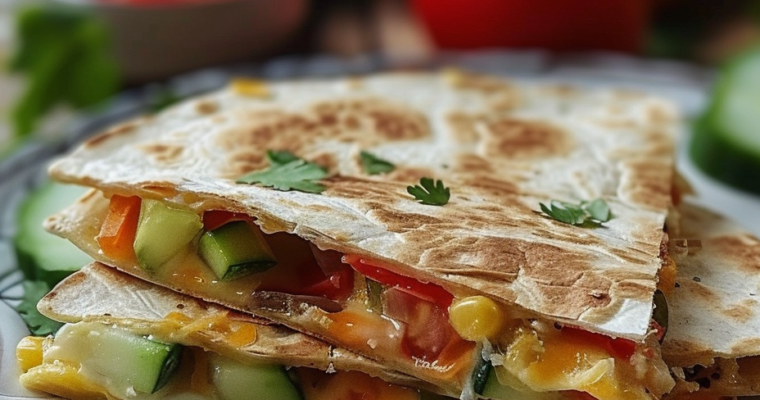 Quesadilla légumes & cheddar rapide : un délice irrésistible