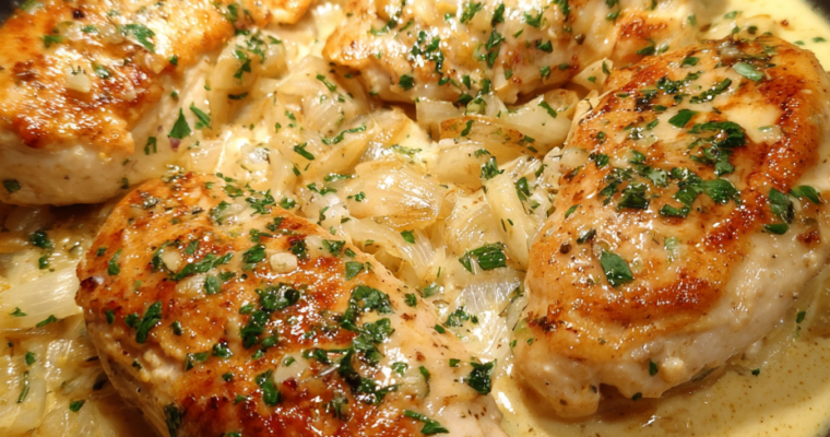 Poulet à la Crème Facile : Délice Crémeux et Réconfortant