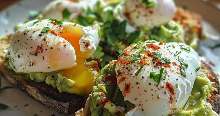 Toast Avocat Œuf Poché & Piment Doux : un délice irrésistible !