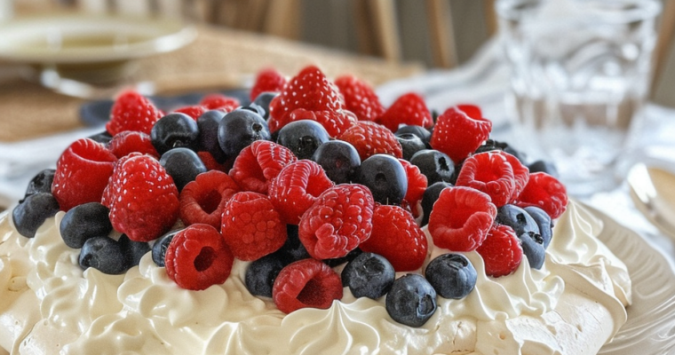 Pavlova légère aux fruits rouges irrésistible et aérienne