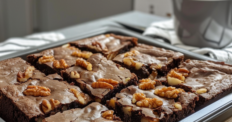 Brownies Fudgy Noix & Caramel : Un Délice Irrésistible !
