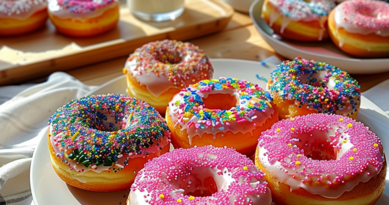 Desserts irrésistibles : Donuts maison au glaçage coloré