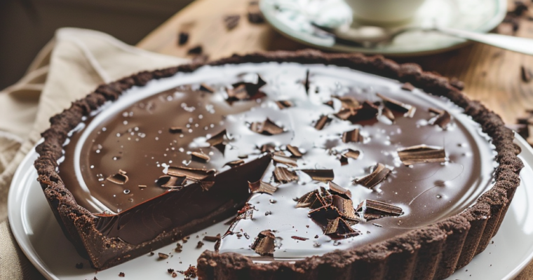 Tarte Chocolat Ganache Brillante : Délice Irrésistible