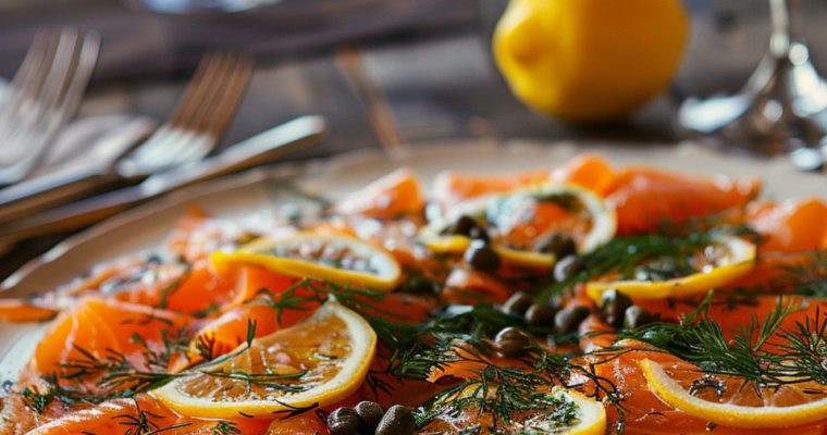 Carpaccio de Saumon Citron & Aneth : Évasion Gourmande