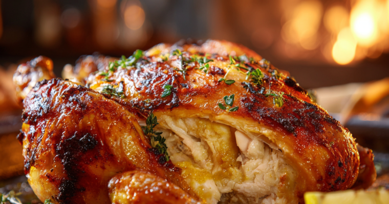 Poulet au four croustillant (recette facile et savoureuse)