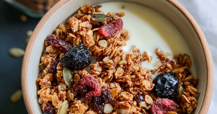 🍯 Granola maison croustillant (recette facile) – Petit déjeuner sain
