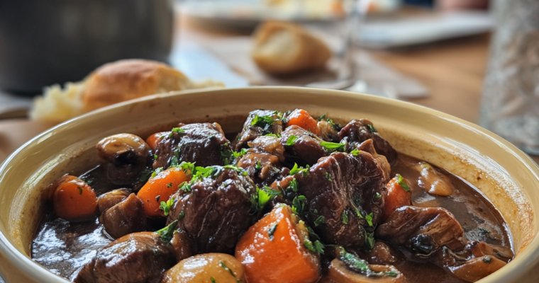 Irrésistible Boeuf Mijoté Façon Bourguignon Moderne