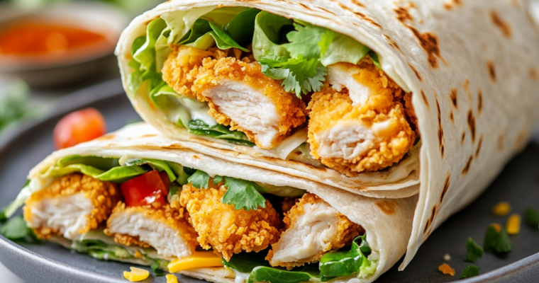 Wrap poulet crispy irrésistible à la sauce sweet chili