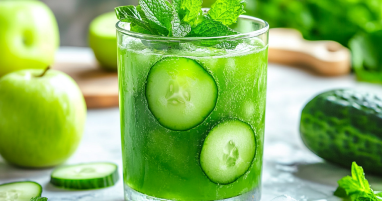 Jus detox concombre irrésistible pour une énergie renouvelée