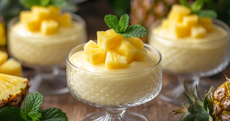 Recette Mousse à l&rsquo;ananas irrésistiblement légère et fruitée