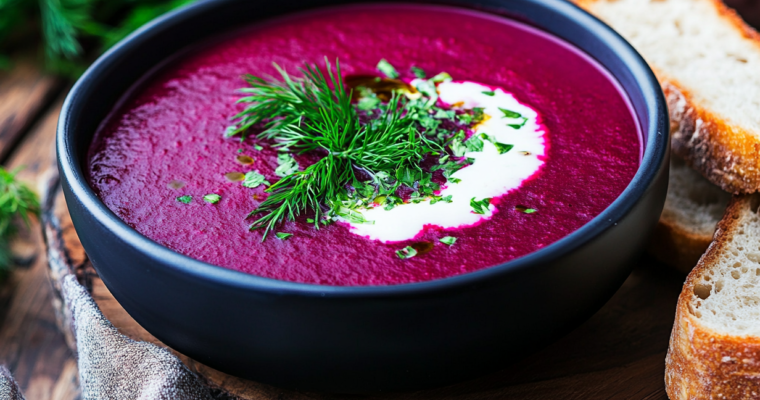 Soupe de betterave irrésistiblement veloutée et réconfortante