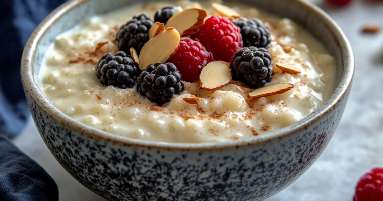 Riz au lait d&rsquo;amande crémeux et irrésistible