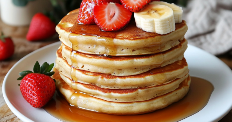 Recette Pancakes Facile Sans Lait (Moelleux et Rapide)
