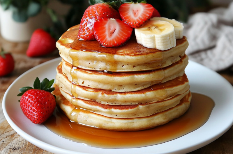 Recette Pancakes Facile Sans Lait (Moelleux et Rapide)