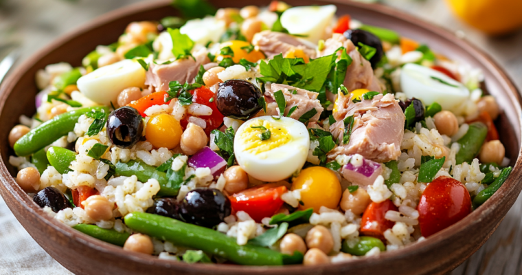 Salade de Riz Niçoise : Fraîcheur et Saveurs Méditerranéennes