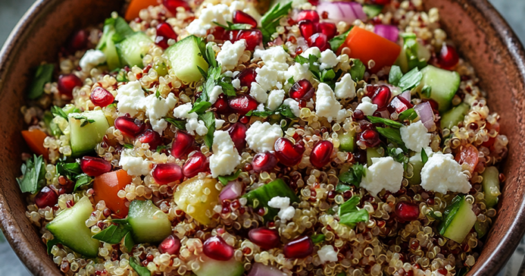 Salade Quinoa Grenade & Feta : Une explosion de fraîcheur
