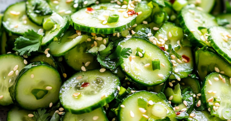 Salade concombre asiatique spicy irrésistible et croquante