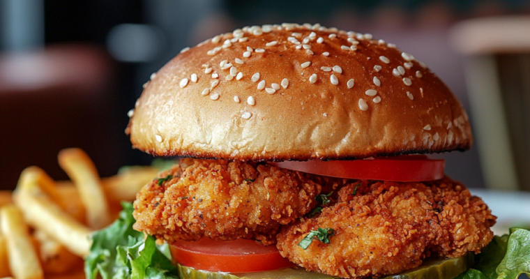 Burger Poulet Croustillant : Un Délice Irrésistible