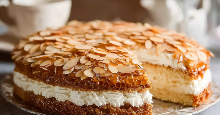 Recette irrésistible du Gâteau Nid d&rsquo;Abeille moelleux