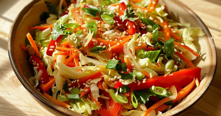 Recette irrésistible de salade au chou chinois facile