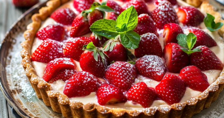 Tarte aux fraises classique comme chez le boulanger