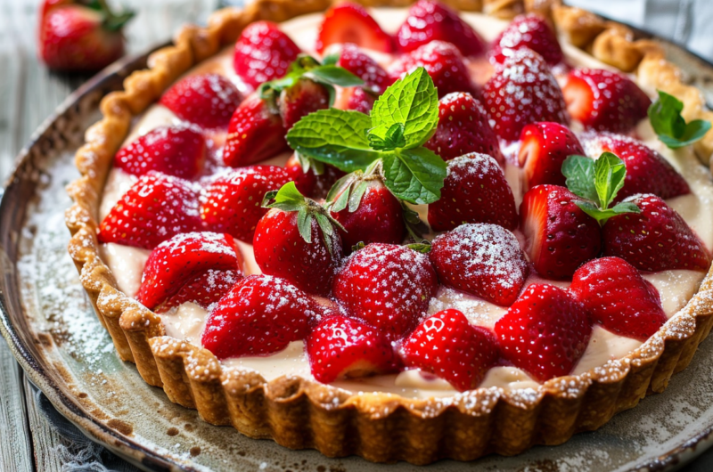Tarte aux fraises classique comme chez le boulanger