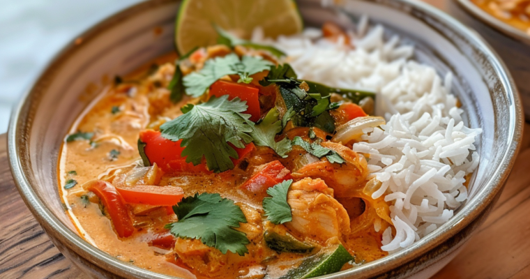 Recette irrésistible de Poulet thaï coco ultra crémeux