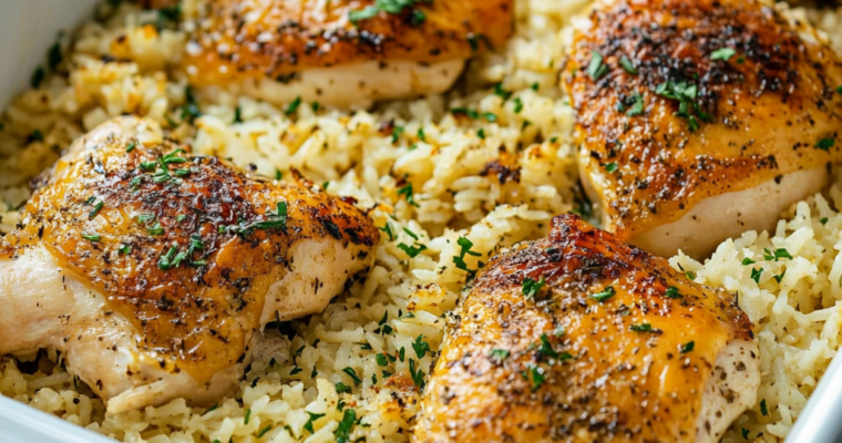 Poulet Rôti au Four et son Riz Parfumé : Le Dîner Facile qui Réconforte
