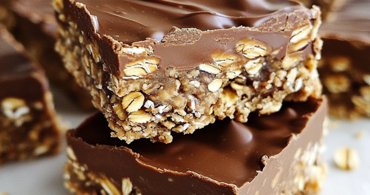 Préparez des Barres Chocolat-Avoine Sans Cuisson en Quelques Minutes