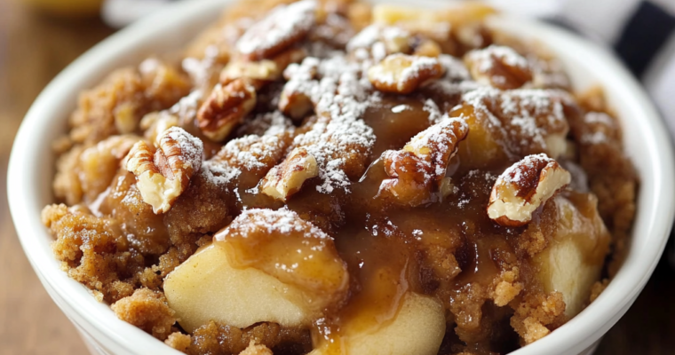 Délicieux Cobbler aux Pommes Caramel et Pécan