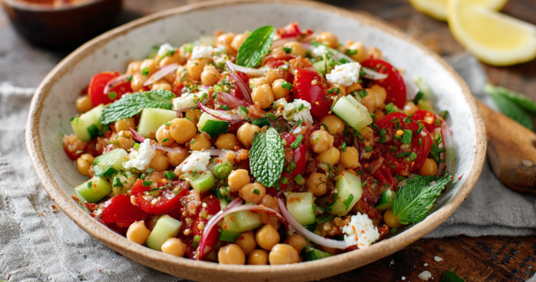 Salade de Pois Chiches Libanaise : La Recette Fraîche et Healthy