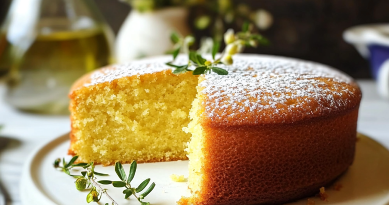 Gâteau Classique à l&rsquo;Huile d&rsquo;Olive et Citron : La Recette Moelleuse Méditerranéenne