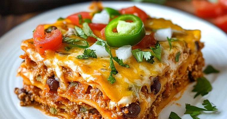 Lasagne Taco Facile et Réconfortante à l&rsquo;Esprit Mexicain