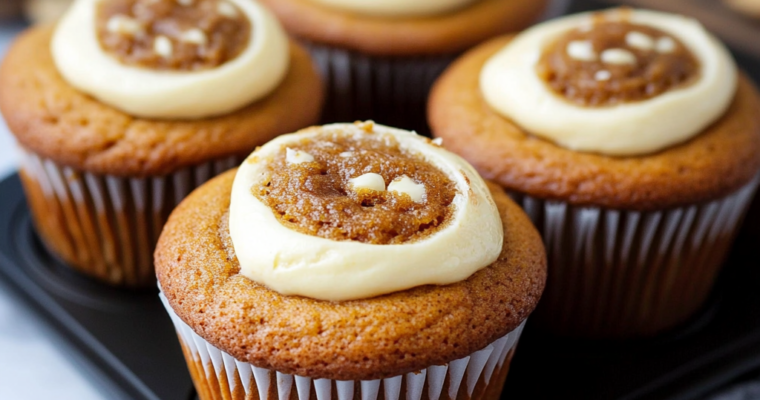 La Recette des Muffins au Potiron au Cœur de Fromage à la Crème