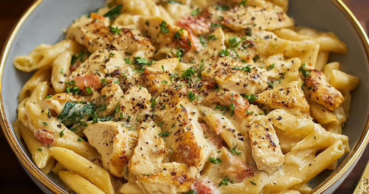 Pâtes au Poulet à la Toscane : La Recette Ultra Crémeuse et Facile