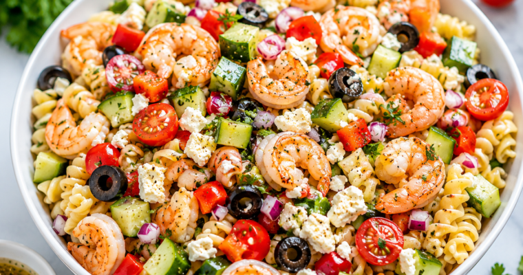 Salade de pâtes aux crevettes irrésistible et rafraîchissante